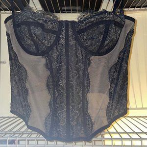 Urban Outfitters Black Lace Bustier Tank Top